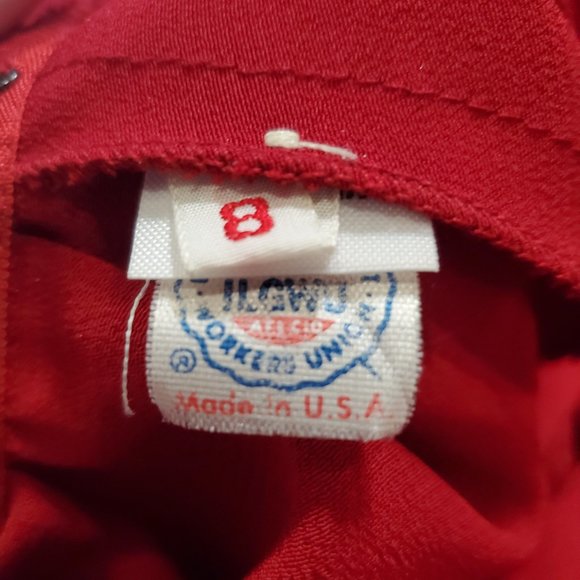 Vintage 1970's Albert Nipon Pleated Wrap Dress - Burgundy/Maroon/Long Sleeves - Picture 11 of 12